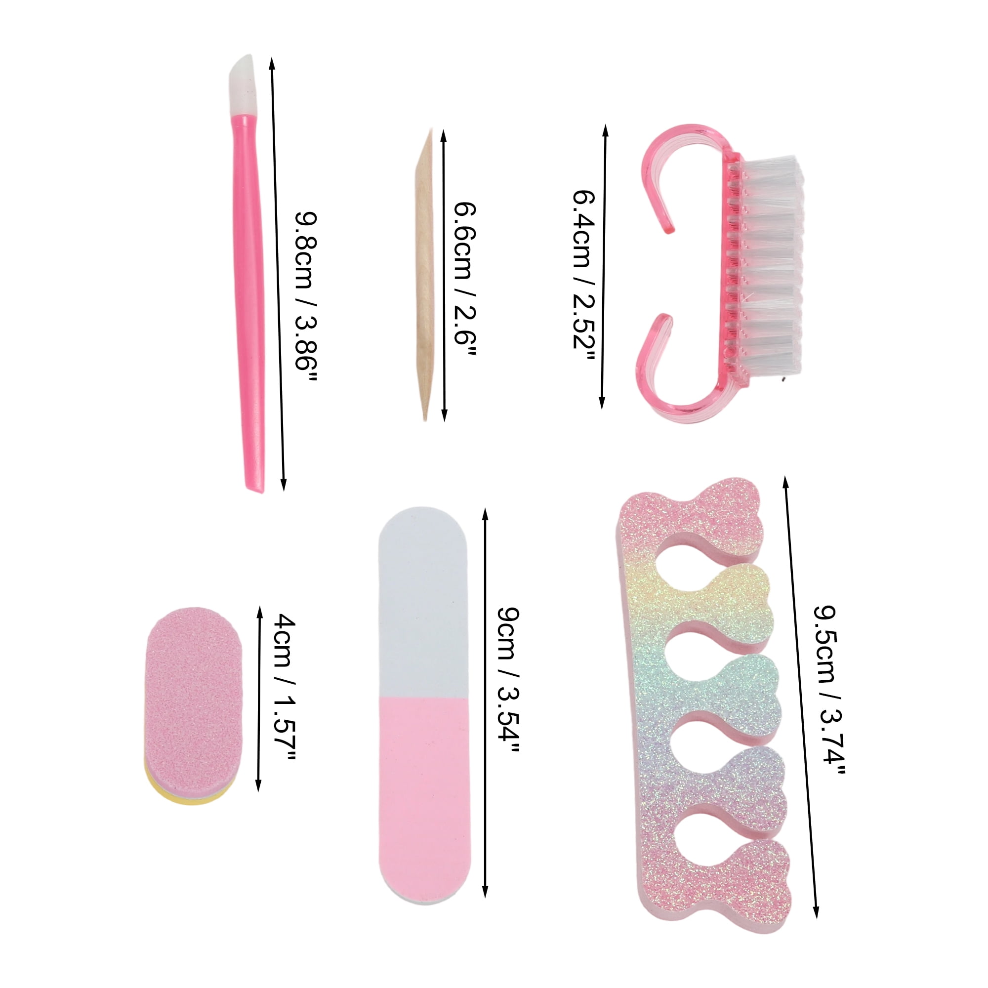 Unique Bargains Portable Manicure Tools Kit for Nail Care Colorful