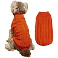 thumbnail image 1 of Zhuge Ropa para perros, suéter de invierno para cachorros, suave, grueso y cálido (naranja, XS), 1 of 4