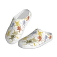 thumbnail image 2 of Daiia Cartoon Monkey Print Women’s Fuzzy Slippers Memory Foam Lightweight House Shoes Cozy Loafer Flannel House Shoes-35/36, 2 of 7