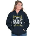 thumbnail image 3 of Let's Do That Hockey Sports Zip Up Hoodie Men's Women's Brisco Brands X, 3 of 6
