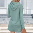thumbnail image 4 of Guluxicc Casual Dresses for Women Long Sleeve Hooded Dresses Trendy Tunic Dress, Green, L, 4 of 5
