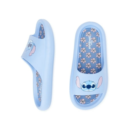 

Adult Womens Disney Stitch Casual Comfort Slide Sandals Sizes 6-11