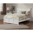 thumbnail image 3 of AFI Madison King Solid Wood Low Profile Platform Bed with Matching Footboard, White, 3 of 7