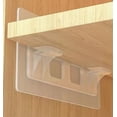 thumbnail image 1 of Soporte adhesivo para estante, clavijas de soporte para estante autoadhesivas, pasadores para estante sin perforaciones, clips para estante para tablilla de gabinete, paquete de 8, 1 of 5