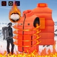 thumbnail image 2 of QATAINLAV Ofertas en WalmartHeated Vest for Women and Men Fleece Vests Men's Outwear Outdoor Hiking Skiing Camping, 3 Heating Levels without Battery Orange L, 2 of 8