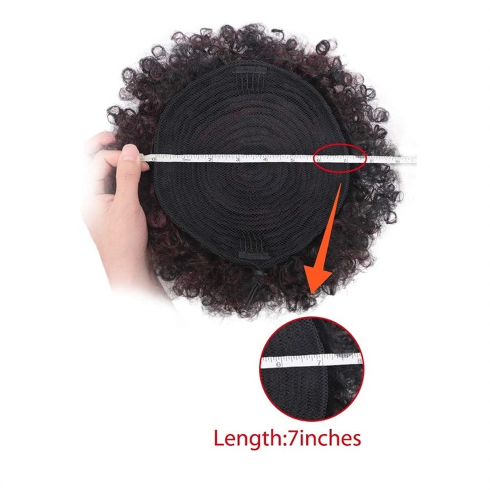 Brazilian Updo Afro Puff Human Hair Bun Chignon Hairpiece Short Drawstring Ponytail Kinky Curly Clip in Non-Remy Hair Ponytail Extensions