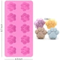 thumbnail image 3 of 3 Pack Silicone Ice Molds Trays with Puppy Dog Paw and Bone Shape, Reusable Bakeware Maker for Baking Chocolate Candy, Oven Microwave Freezer Dishwasher Safe - Pink, Red, Purple, 3 of 9