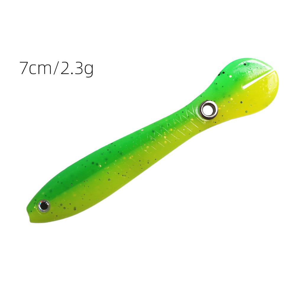 7cm Fishing Bait Wobble Tail Lure Silicone Loach Baits Artificial Soft  Swimbaits 