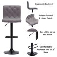 thumbnail image 3 of Heavenly Collection Grey Tufted Adjustable Stool Set of 3, 3 of 9