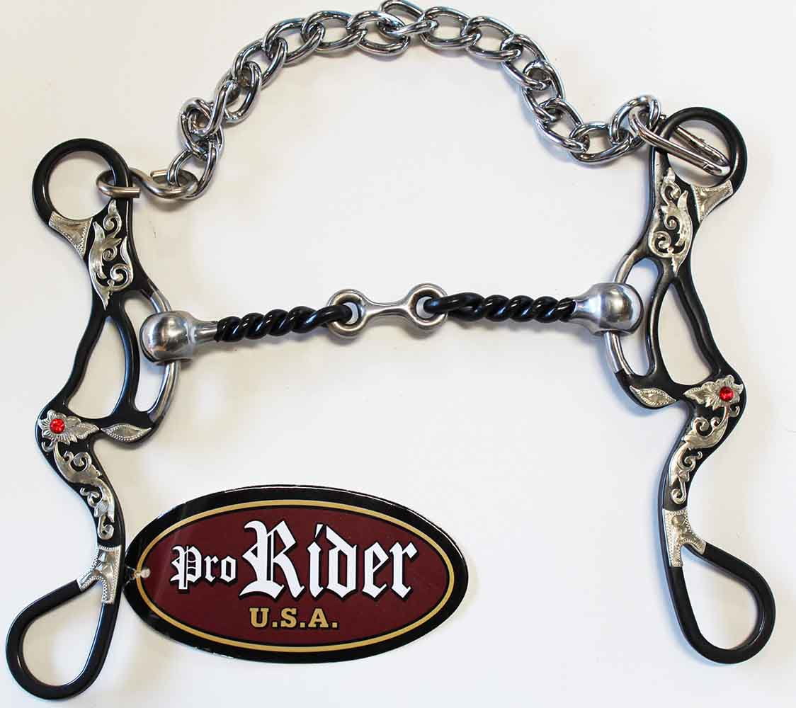 Western Twisted Wire Dog Bone Argentine 5" Mouth Silver Horse Snaffle