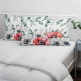 thumbnail image 4 of Poppy Flowers Eucalyptus Pillow Protectors with Zipper Standard Size, Farmhouse Weeping Botanical Soft Brushed Microfiber Breathable Throw Pillow Covers, Pillowcase for Couch Sofa Bedroom 20"x26", 4 of 9