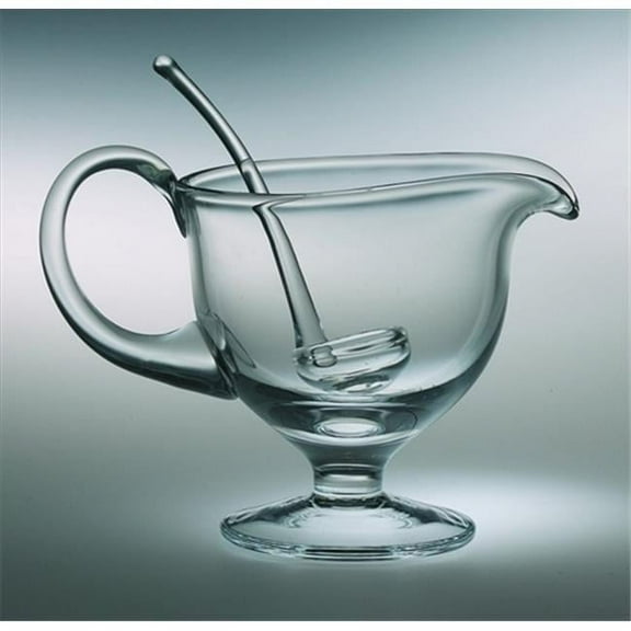 Majestic Gifts T-302 Classic clear 5.5 in. High Quality Glass Sauce Bowl With Spoon