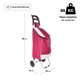 thumbnail image 2 of Carrito Plegable Multifuncional Queen Sense Ideal Para Mandado Supermercado Con Bolsa De Lona Color Vino, 2 of 6
