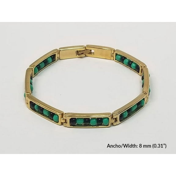 "Bangle of Ogun" in Stainless Steel with Real 14 K Gold plating  - TOOL22