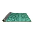 thumbnail image 2 of Ahgly Company Indoor Round Abstract Turquoise Blue Modern Area Rugs, 4' Round, 2 of 4