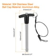 thumbnail image 2 of Unique Bargains T Handle Lock Pins, 3/8' Pin Dia. 3-15/16' Usage Length Stainless Steel Push-Button Quick Release Pin, 2 of 5