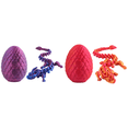 thumbnail image 1 of Impreso en Dragon Egg 3D completamente articulado para regalo para niños en casa () Azul Rojo, 1 of 3
