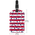thumbnail image 6 of Square 2Pack PU Leather Stars Stripes USA Flag Cruise Luggage Tag with Privacy Cover and Name ID Tag for Travel Handbags Backpacks Luggage Tags, 6 of 6