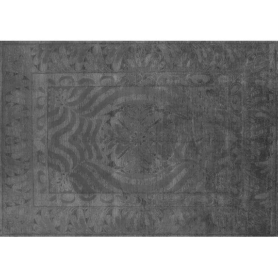 Ahgly Company Indoor Rectangle Oriental Gray Industrial Area Rugs, 8' x 10'