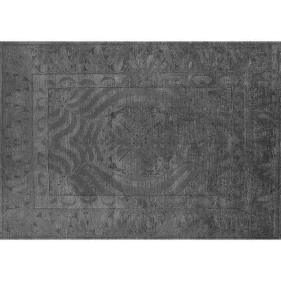 Ahgly Company Indoor Rectangle Oriental Gray Industrial Area Rugs, 2' x 3'
