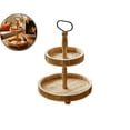 thumbnail image 1 of Dvruxg 2-Tier Wooden Serving Tray, Cupcake Stand Display Rack, Kitchen Countertop Dessert Plate for Party Snacks & Holiday Dessert Arrangement, 1 of 5