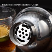 Cocktail Shaker, 12 oz Stainless Steel Cobbler Shaker With Cap And Strainer - Drink Shakers for Cocktails and Liquor