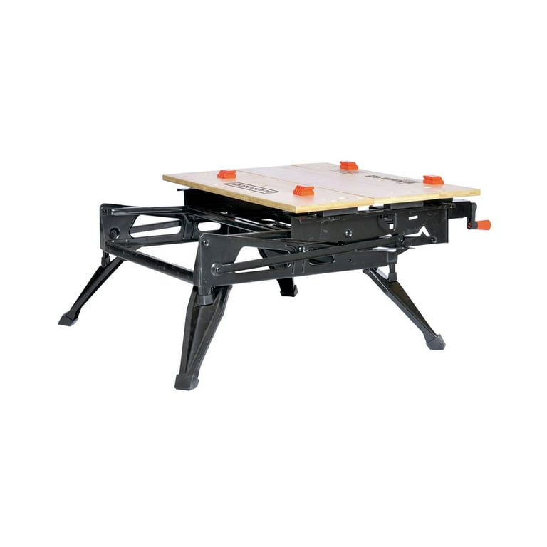 BLACK+DECKER Workbench, Workmate, Portable, Holds Up to 550 lbs, Vertical  and Horizontal Clamping Options, For DIY, Woodworking and More (WM425-A) 