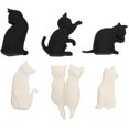 thumbnail image 1 of Ensemble de 6 Marqueurs de Verre à Vin Mignons en Silicone pour Chat, 1 of 7