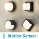 thumbnail image 2 of Aplique de pared LED para exteriores con sensor de movimiento CA 85-265 V, 6 W, 12 W, iluminación exterior, decoración de jardín, foco de luz LED para exteriores, 2 of 5