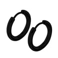 thumbnail image 3 of Aoanydony Silver Hoop Earrings for Women Unique Design Stainless Steel Glossy Durability Fashionable Lip Jewelry Accessories black 2.5*16mm, 3 of 6