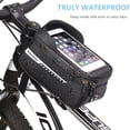 thumbnail image 2 of Bike Phone Mount Bag,MTB Waterproof Bike Frame Saddle Touchscreen Cycling Top Tube Pouch for iPhone Android Cellphones 6.5”, 2 of 5