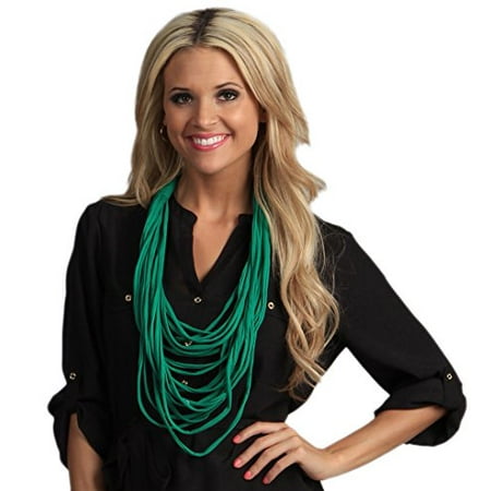 - StylesIlove Trendy Jersey Rope Womens Scarf Necklace (Emerald)