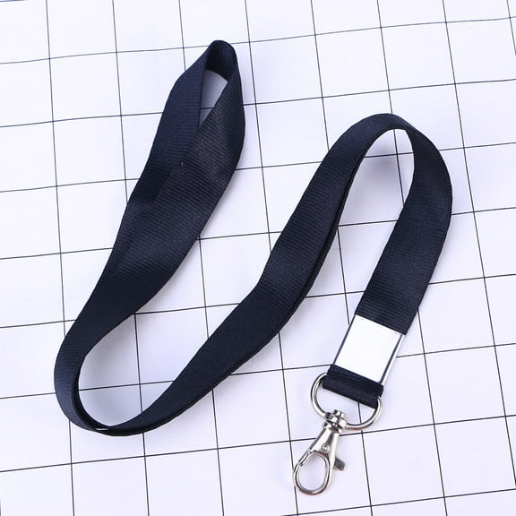 Masteelf 1PCS Neck Strap Lanyard Safety Metal Badge Lanyard for Business Id Key (Black)