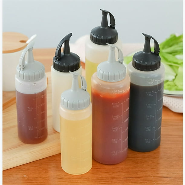 freestylehome Squeeze Bottle Plastic BBQ Sauce Dispenser Leakproof
