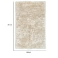 thumbnail image 5 of Harbinger 2 x 3 Shag Area Rug Handwoven Eco Friendly Ivory Fabric Blend- Saltoro Sherpi, 5 of 5