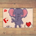 thumbnail image 5 of XMXY Area Rugs Doormat Outdoor Entrance, Cute Birthday Elephant Doodle Facecloth Non-slip Floor Mat Rug for Living Room Kitchen Sink Area Indoor,72"x48", 5 of 9