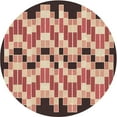 thumbnail image 1 of Ahgly Company Tapis Rond Lavable en Machine Intérieur Transitionnel Brun Sucre Brun, 4 Pieds Rond, 1 of 7
