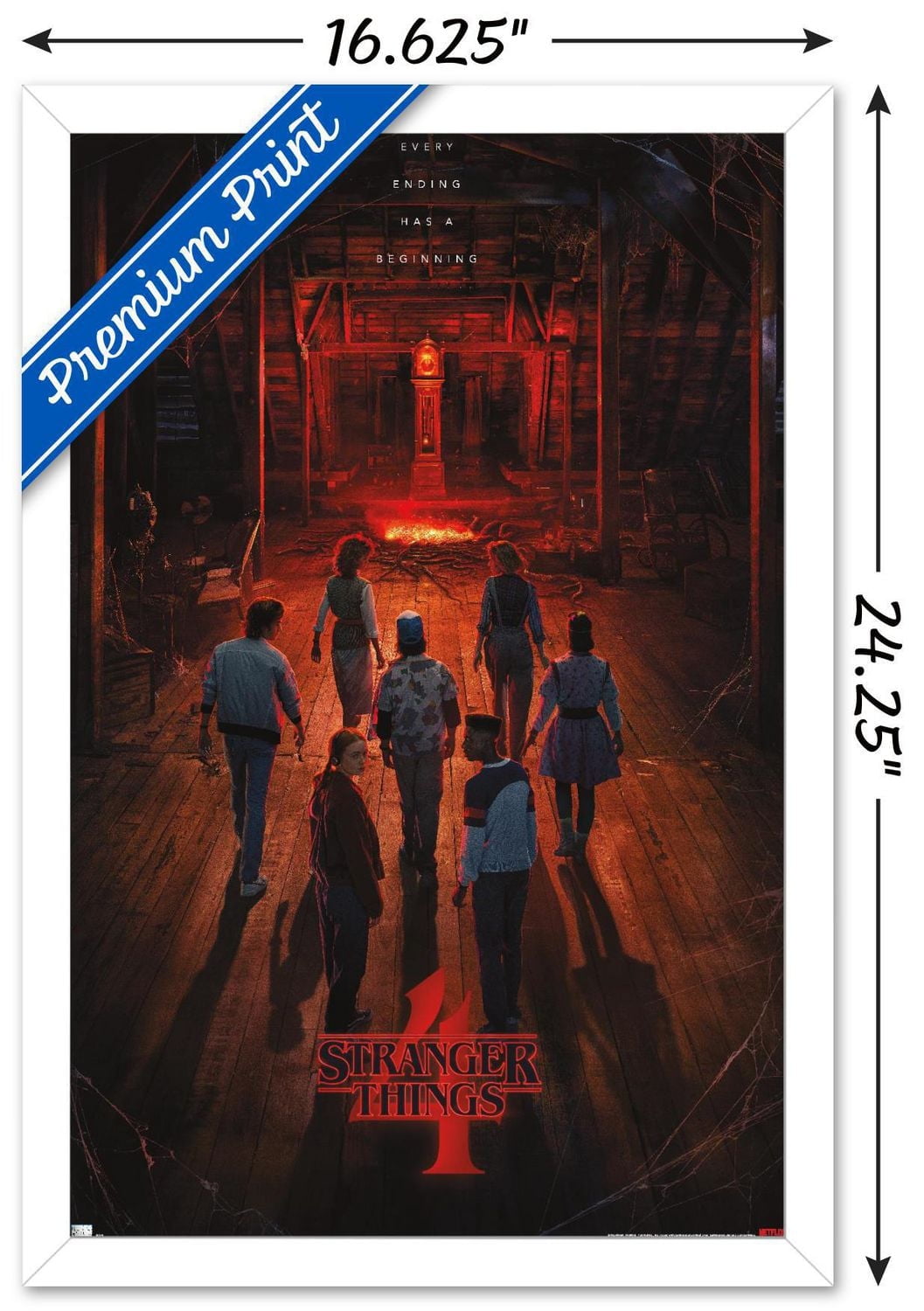 Netflix Stranger Things: Season 4 - Creel House Teaser One Sheet Wall Poster with Push Pins, 22.375" x 34"