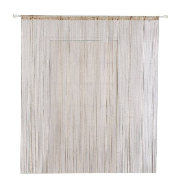 200cm x 100cm Door Window Solid Decoration Valance Door Window String Curtain Strip Tassel Drape Divider Sheer Home Decoration Valance