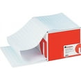 thumbnail image 2 of Universal UNV15862 14.88 in. x 11 in. 20 lbs. 1-Part Printout Paper - White/Blue Bar (2400/Carton), 2 of 2