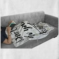 thumbnail image 6 of Saying Soft Flannel Fleece Throw Blanket, Sketched Do Not Stress Do Your Best Forget the Rest Text, Cozy Plush for Indoor and Outdoor Use, 50" x 70", Pale Green Black White, by Ambesonne, 6 of 6