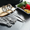 thumbnail image 5 of Soup Serving Ladle Big Soup Spoon, iPstyle Stainless Steel Heavy Duty Soup Ladle Colander Spoon, 5 of 8