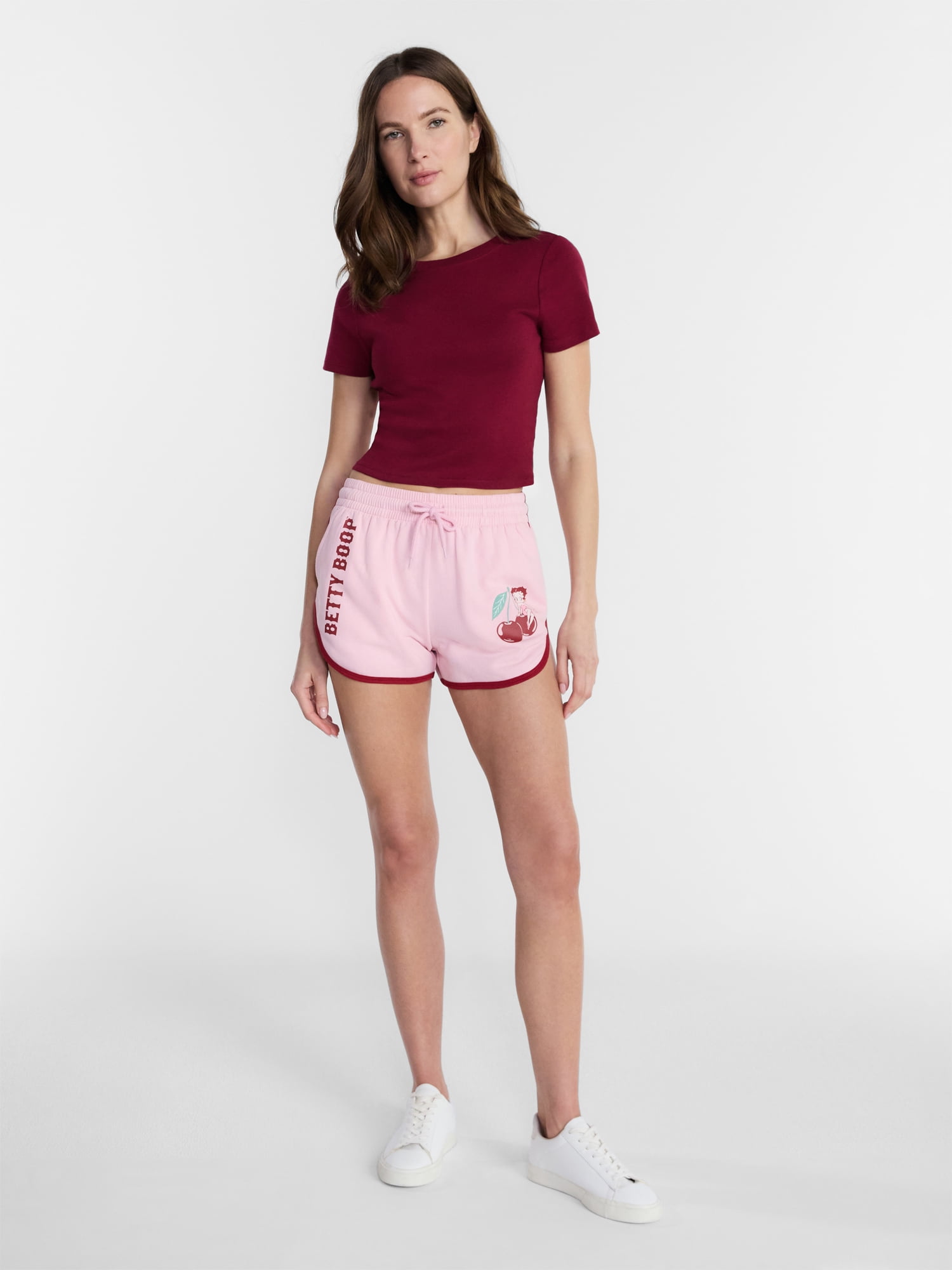 Betty Boop Women's Graphic Fleece Dolphin Shorts, Sizes XXS-XXL