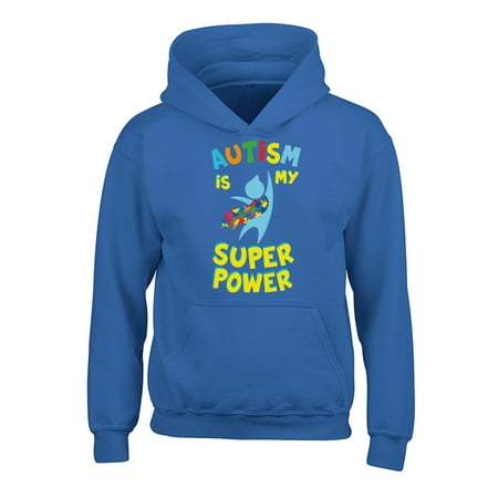 Awkward Styles Autism Hoodies for Kids Autism is my Super Power Hooded Youth Sweatshirt Autism Awareness