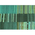 thumbnail image 1 of Ahgly Company Indoor Rectangle Southwestern Turquoise Blue Country Area Rugs, 2' x 4', 1 of 4