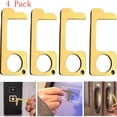 thumbnail image 3 of Erasky 4PCS Contactless Door Opener Stylus Handheld Non-Contact Brass Door Closers Multifunctional Anti-Contact Key chain No-Touch Handheld Keychain Tool, 3 of 5