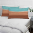 thumbnail image 4 of Blue Brown Ombre Throw Pillow Covers, Modern Abstract Gradient Art Soft Breathable Pillow Cases with Invisible Zipper for Sleeping, Standard Pillowcases for Couch Bed Sofa Chair 20x26 Inches, 4 of 9