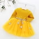 thumbnail image 1 of Vestido de verano para niña NikouMX vestido de moda manga larga color rosa amarillo rojo tamaño 70 80 90 100, 1 of 7