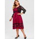 thumbnail image 3 of Vestido de capa de encaje de encaje más grande Rosegal Vestidos casuales de talla grande, 3 of 5