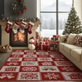 thumbnail image 3 of KUETH 6X9 Area Rugs Christmas Rug, Machine Washable Rug, Area Rugs for Livingroom, Printed Christmas Decor,Ultra-thin Non Slip Rug, Low Pile for Bedroom, Kitchen, Dinning room, 3 of 7